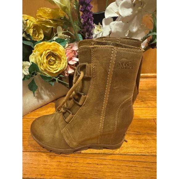 nwob Joan of Arctic Wedge ll tan Ankle waterproof boots size eu 38 us 7 (bot1400 - Picture 5 of 10